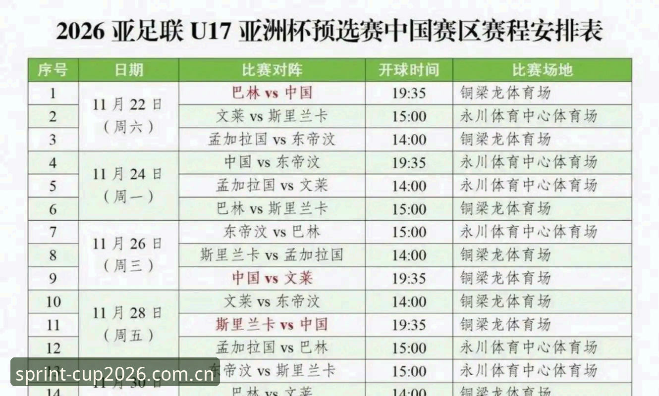 U17世界杯抽签深度分析：中国男女足分组前景全面解析